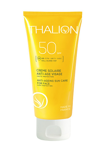 Sunscreen face cream SPF50, Thalion.